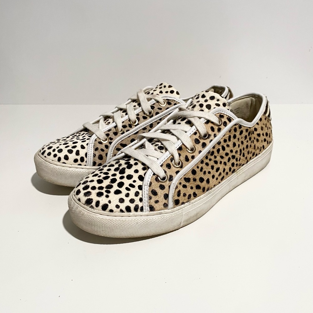 Ann Taylor Women's Leopard Print Sneakers Natalia Spotted Haircalf - Picture 5 of 11